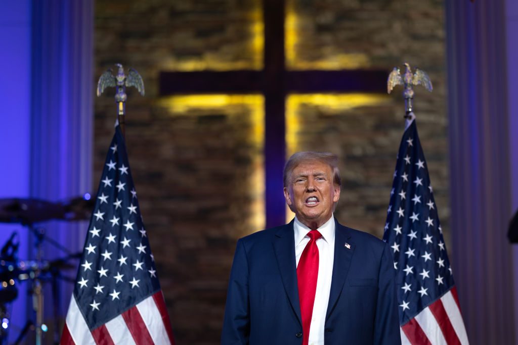The US President seems to be prioritising the global Christian community, rather than just white Christians. Credit: Getty