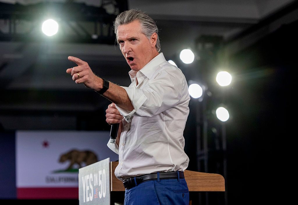 Newsom may end up in the crosshairs of more Left-wing Democrats. Credit: Getty