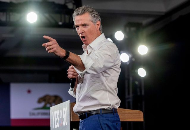 Newsom may end up in the crosshairs of more Left-wing Democrats. Credit: Getty
