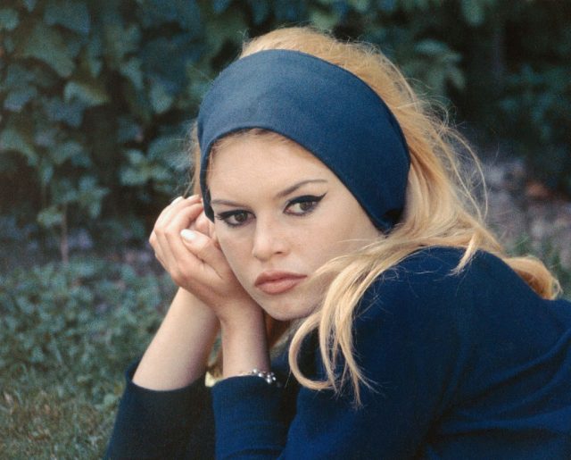 Bardot on the set of Jean-Luc Godard’s 1963 film ‘Contempt’. Credit: Getty