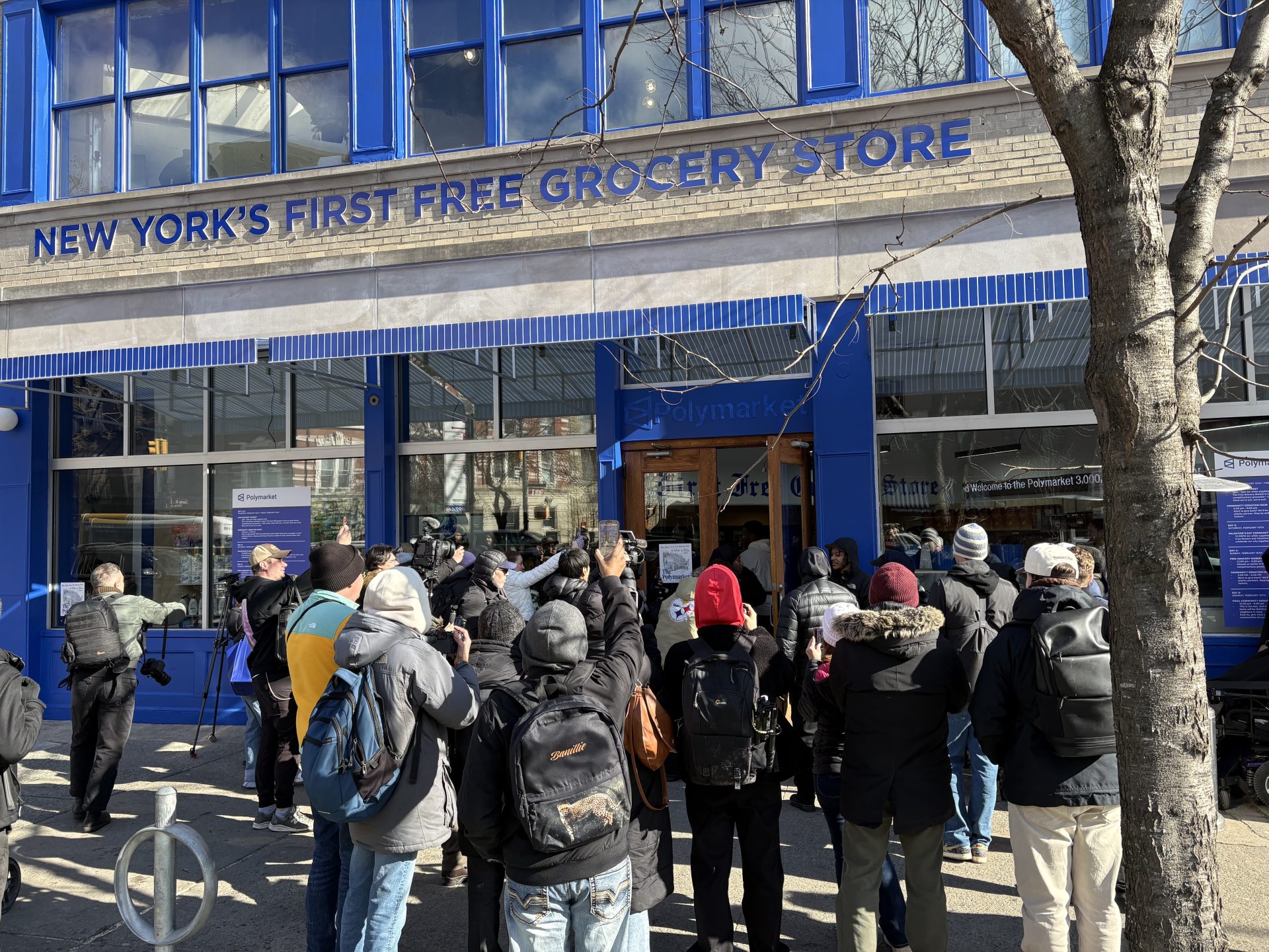 The Polymarket's grand opening. Credit: James Billot