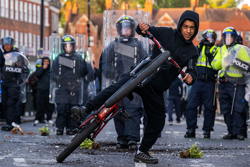 The police’s handling of the Epsom protests has invited unwelcome comparisons to the Southport disorder two years ago. Credit: Getty