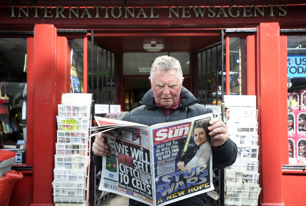 It’s the Sun wot lost it. Credit: Getty