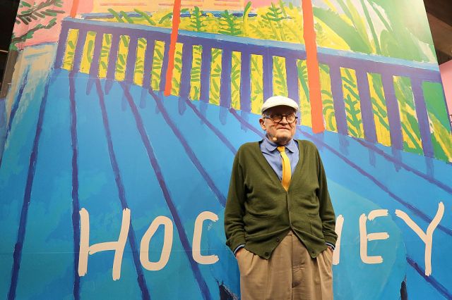Hockney always trolled us with prettiness. (Hannelore Foerster/Getty)