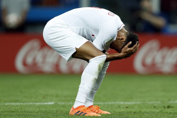Jesse Lingard laments England's loss to Croatia in the 2018 World Cup semi-finals. (VI Images/Getty)