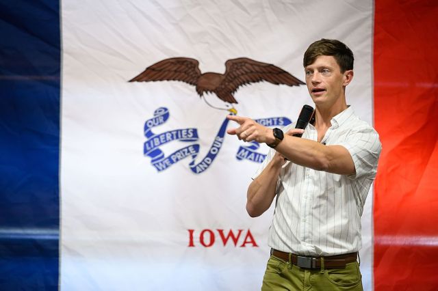The Democrats' gubernatorial candidate in Iowa, Rob Sand is pro-gun and anti-trans sports. Credit: Getty