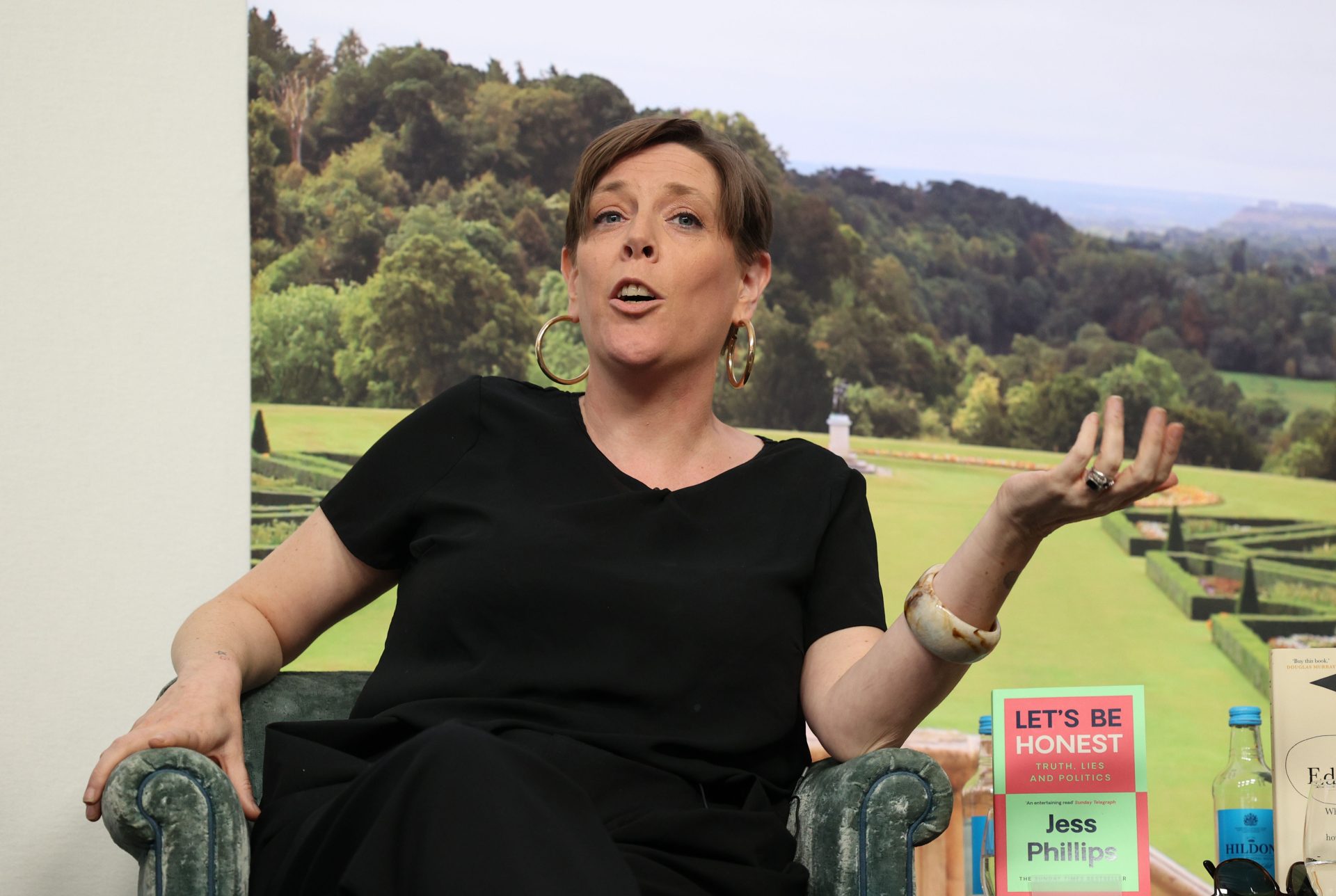 Jess Phillips speaks at the Cliveden Literary Festival in Berkshire. Credit: Cliveden Literary Festival